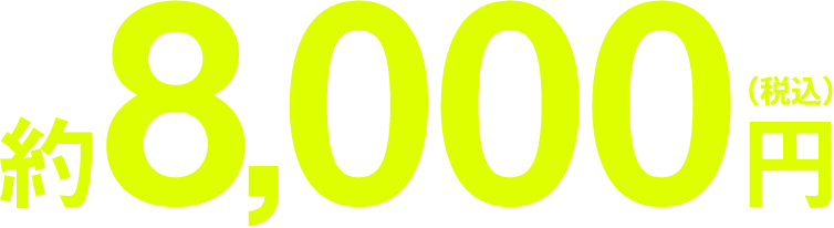 約8,000円（税込）