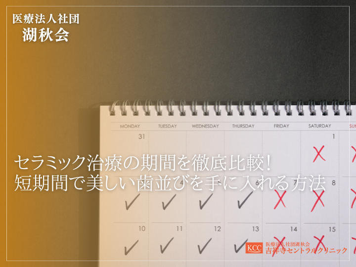 セラミック治療の期間を徹底比較！短期間で美しい歯並びを手に入れる方法